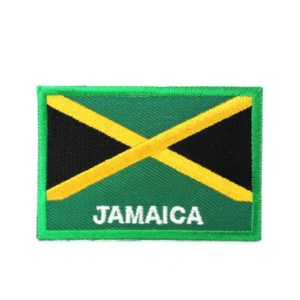 Patch Jamaica Flag อาร์มติดเสื้อรูปธงจาไมก้า สีเขียวบอกความเป็นราสต้าในตัวคุณ