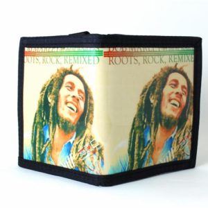 Wallet Vinyl Rastaman Roots Rocks Remixed กระเป๋าเงินพร้อมพวงกุญแจ BOB MARLEY RO