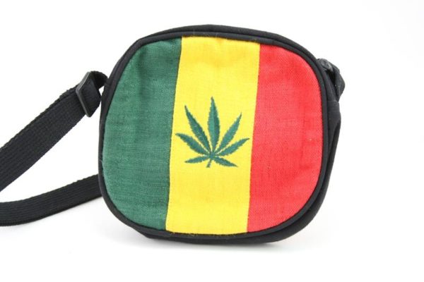 Bag Hemp Circle Handmade Cannabis Leaf กระเป๋าสะพายราสต้าใยกัญชาทรงกลม MARIJUANA