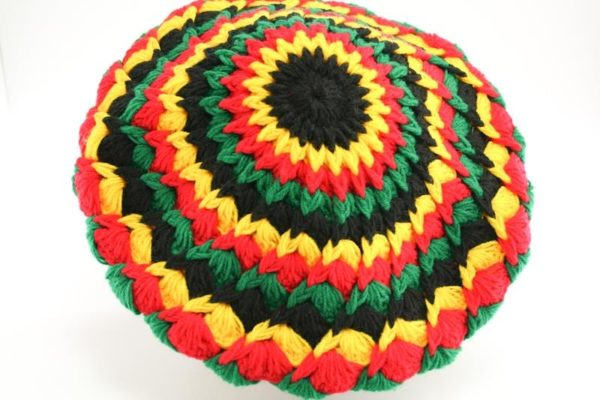 Tam Rasta Mexican Pattern Green Yellow Red หมวกราสต้าทรงกลมสีเขียวเหลืองแดง