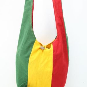 Bag Hippie Small Size Shoulder Button Green Yellow Red กระเป๋าสะพาย RASTA ใยกัญช