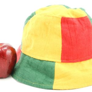 Bucket Hat Green Yellow Red Reggae Colors หมวกราสต้าใยกัญชาทรงบ็อบสุดเซอร์ RASTA