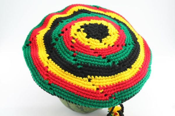 Tam Rasta Visor Circle Pattern Green Yellow Red หมวกสีสัญลักษณ์ราสต้า ลาย SPIRAL