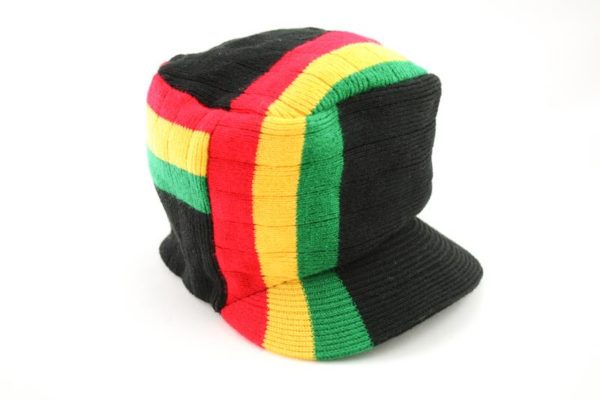 Cap Black Hiphop Stripes Rasta Colors หมวกแก็ปทรงสูง URBAN CAP สไตล์ราสต้า-เรกเก