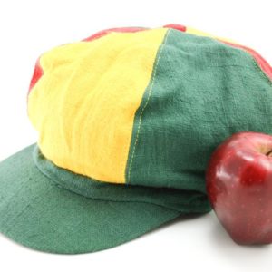 Cap Hemp Dreadlocks Green Yellow Red หมวกราสต้าใยกัญชา RASTA HEMP CAP หมวกแก็ปสำ
