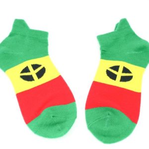 ถุงเท้า PEACE & LOVE สีเขียว เหลือง แดง