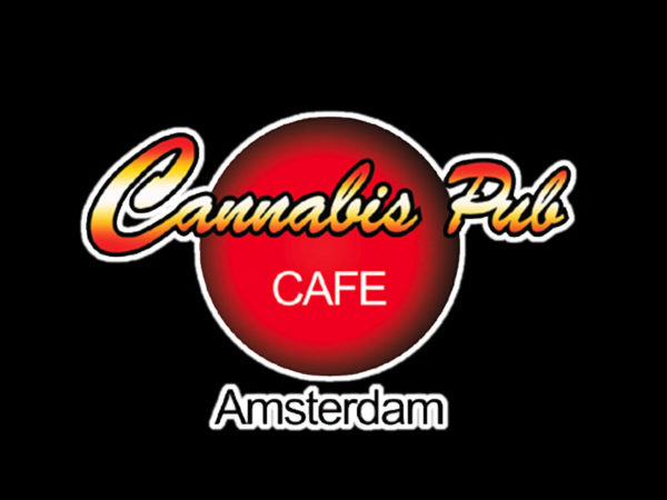 Amsterdam Cannabis Pub Cafe Black Tee-Shirt เสื้อยืดสีดำสุดเท่ห์ลายอักษร Amsterd