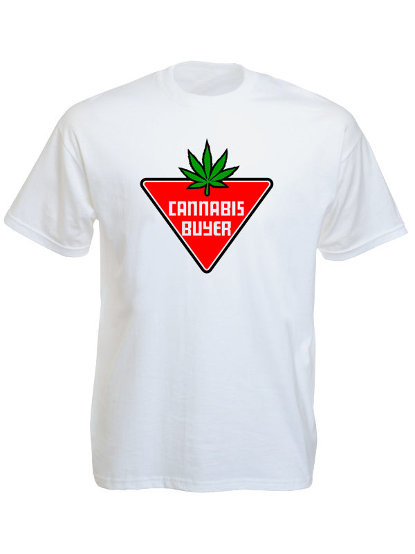 Cannabis Buyer White Tee-Shirt เสื้อยืดสีขาว Cannabis Buyer White Tee-Shirt