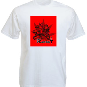 Rasta Ankh Lion Cannabis White Tee-Shirt เสื้อยืดสีขาวสกรีนลายสิงโตสีแดง Rasta A