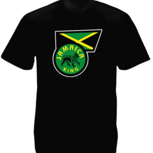 เสื้อยืดสีดำ ลายธง Jamaica