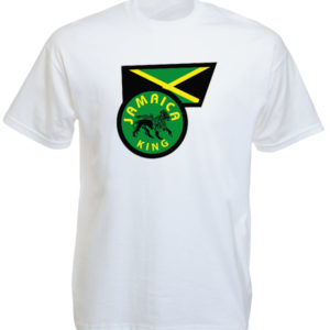เสื้อยืดสีขาว ลายธง Jamaica Flag