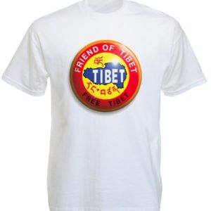 Free Tibet Friend of Tibet White Tee-Shirt เสื้อยืดสีขาว Free Tibet Friend of Ti