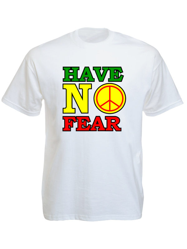 Have No Fear White Tee-Shirt เสื้อยืดสีขาวสกรีนตัวอักษร Have No Fear สุดเท่ห์