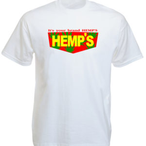 Hemp Brand White Tee-Shirt เสื้อยืดสีขาวสกรีนลาย Hemp Brand สีสันสดใส