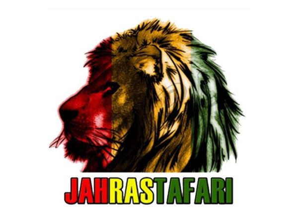 Jah Rastafari Lion Head White Tee-Shirt เสื้อยืดคอกลมสีขาวสกรีนลายหัวสิงโต สีราส