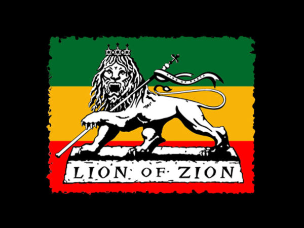 เสื้อยืดสีดำลายสิงโต Lion of Zion Black Tee-Shirt