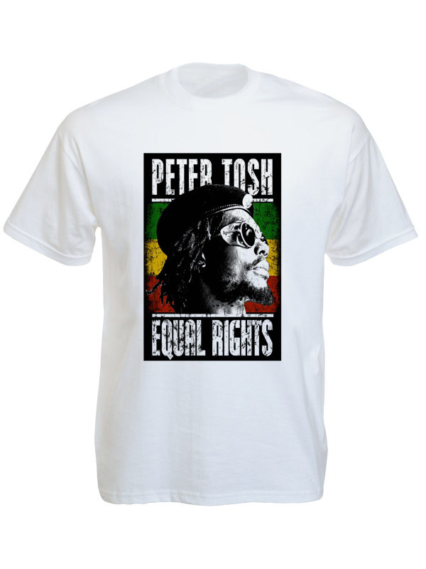 Peter Tosh Equal Rights White Tee-Shirt เสื้อยืดคอกลมสีขาวสกรีนลาย Rastaman สุดเ