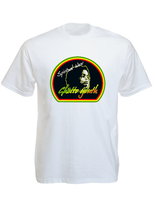 Ghetto Youth Rastafari Spiritual Wear White Tee-Shirt