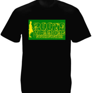 Roots Warriors Sound System Black Tee-Shirt เสื้อยืดสีดำสกรีนลายนักรบ Roots Warr