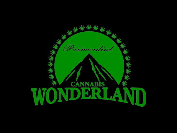 Paramount Wonderland Cannabis Black Tee-Shirt เสื้อยืดคอกลมสีดำสกรีนลายรูปภูเขาใ